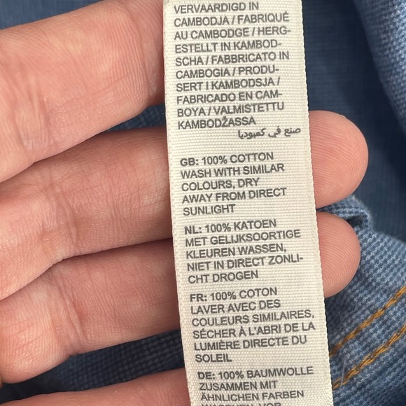 FatFace Men's Blue Chambray Button Down Long Sleeve Tall Size L Shirt - Picture 6 of 11